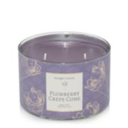 plumberry crepe cone three wick candle image number 3