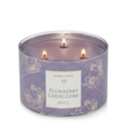 plumberry crepe cone three wick candle image number 2
