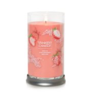 white strawberry bellini signature medium pillar candle image number 2