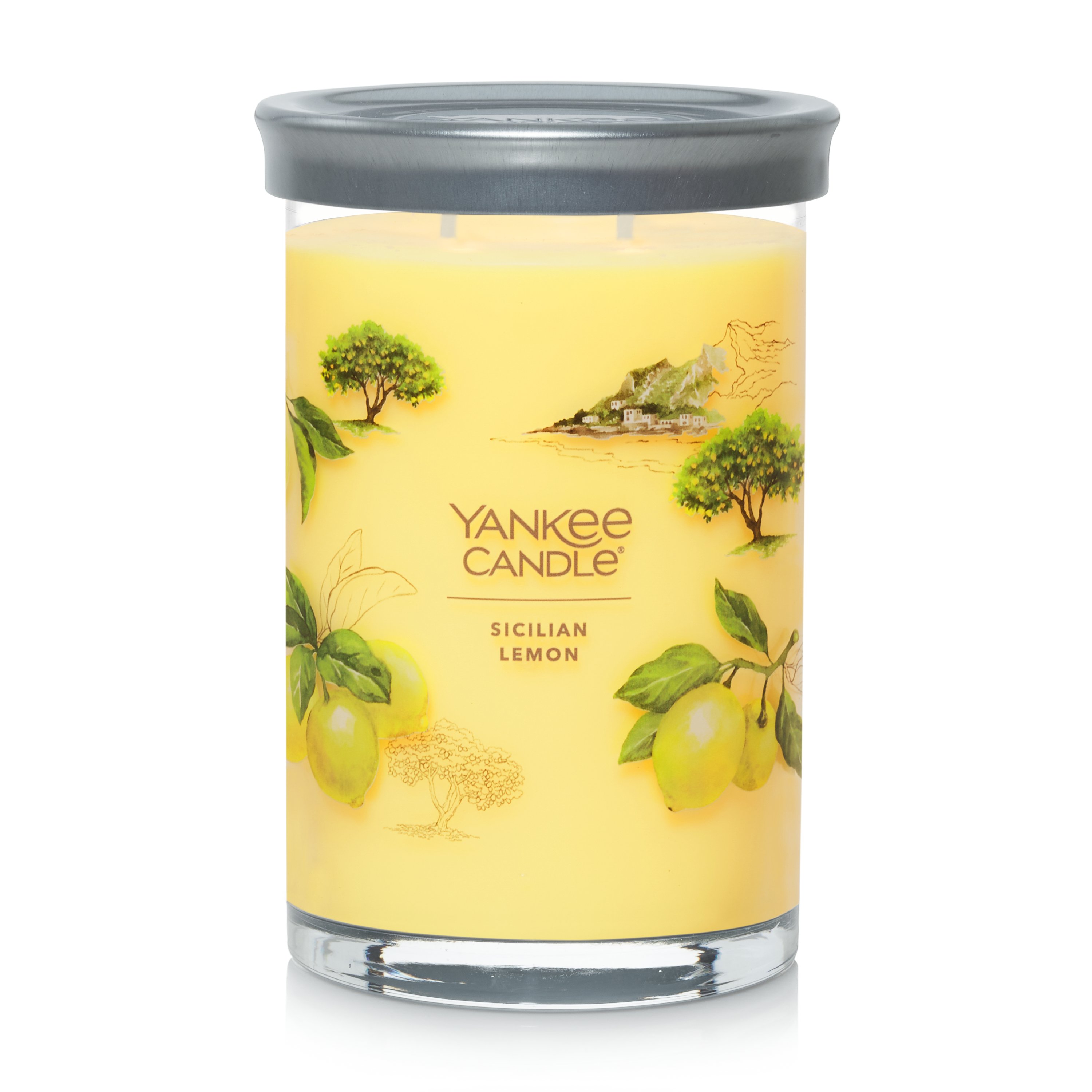  Yankee Candle Sicilian Lemon Scented, Classic 22oz Large Jar  Single Wick Candle, Over 110 Hours of Burn Time : Home & Kitchen
