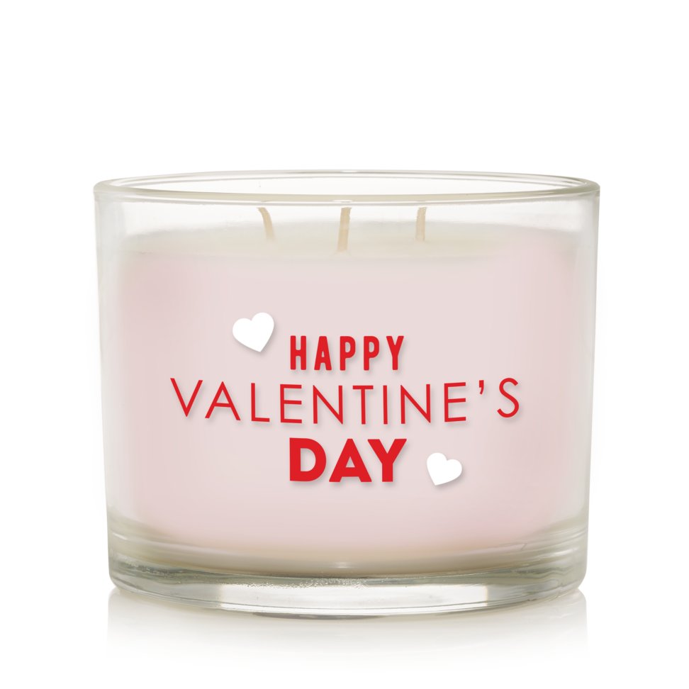 chesapeake bay candle sentiments collection happy valentines day three wick candle