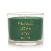 chesapeake bay candle sentiments collection peace love joy three wick candle image number 2