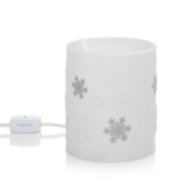 silver snowflake collection electric wax melt warmer image number 0