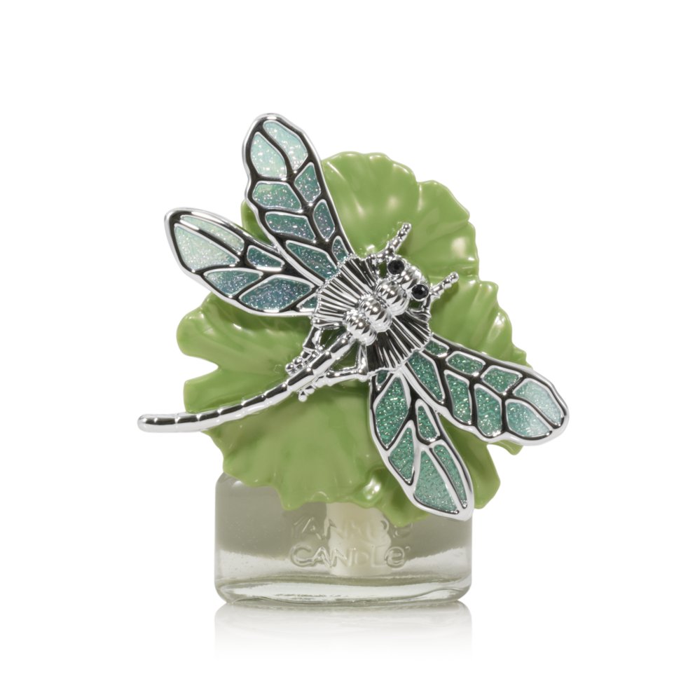 dragonfly on lilypad with light scentplug diffusers