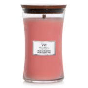 melon and pink quartz large hourglass candle image number 1