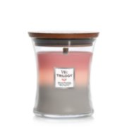 melon blossom and coastal sunset and palo santo medium hourglass trilogy candle image number 1