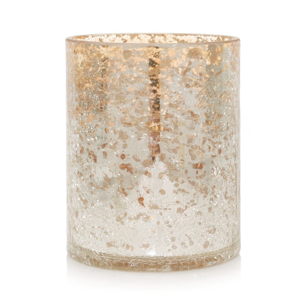 mercury glass candle jar holder