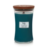 woodwick juniper and spruce large hourglass candle image number 1