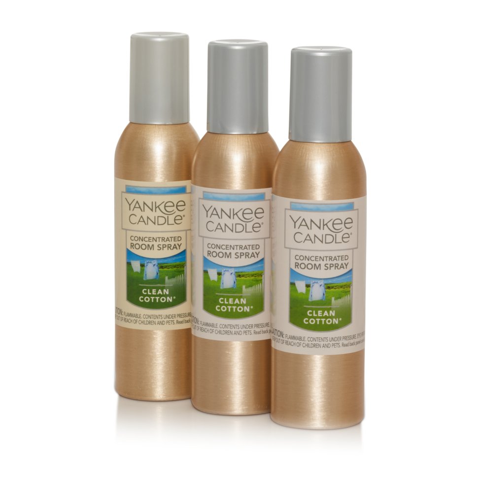 three clean cotton concentrated room sprays