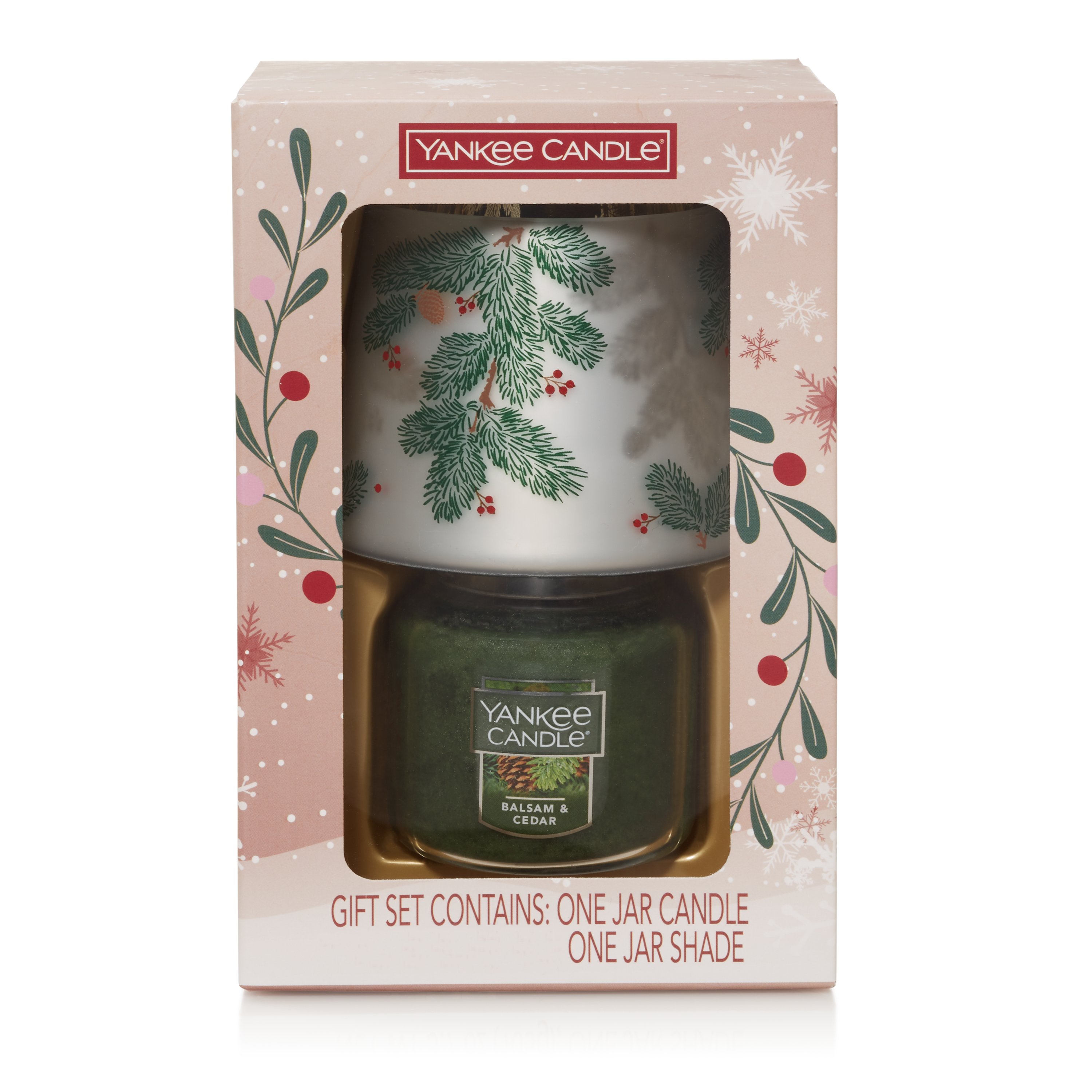 Original Small Jar Candle and Small Jar Shade Balsam & Cedar / Balsam Trees Flicker Gift Set