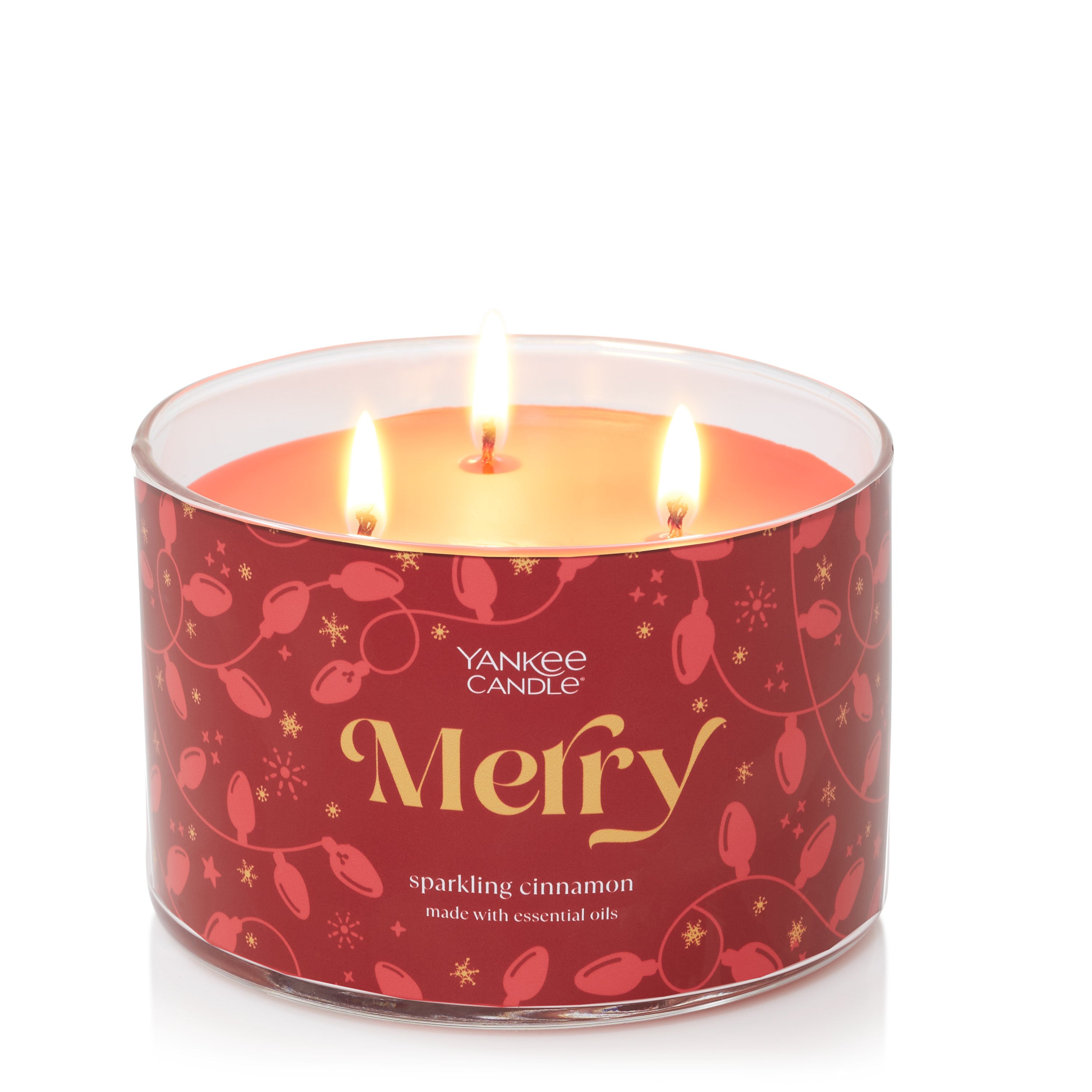 Sparkling Cinnamon Merry Holiday Cheer Collection 3Wick Candles 3Wick