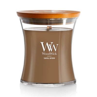 WoodWick / Yankee Candle Candela Profumata Media Fragranza Velvet Tobacco  Con Stoppino Legno