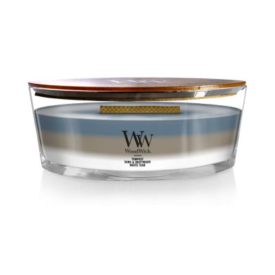 WoodWick Hourglass Trilogy Candle Island Getaway - Bougie parfumée avec  mèche en bois, Evasion paradisiaque