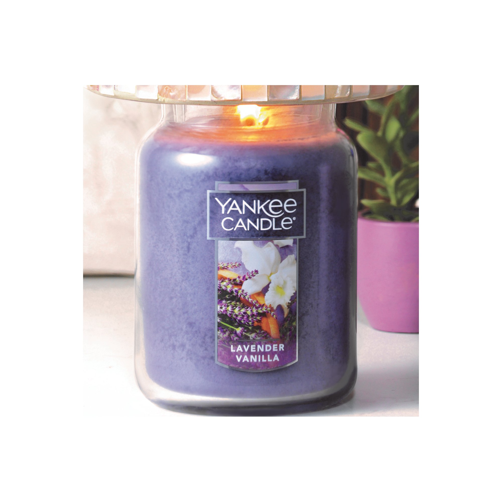 Yankee Candle Lavender Vanilla Large Jar Candle, Fresh Scent
