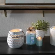 beach walk jar candle with illuma lid and candle holders image number 5