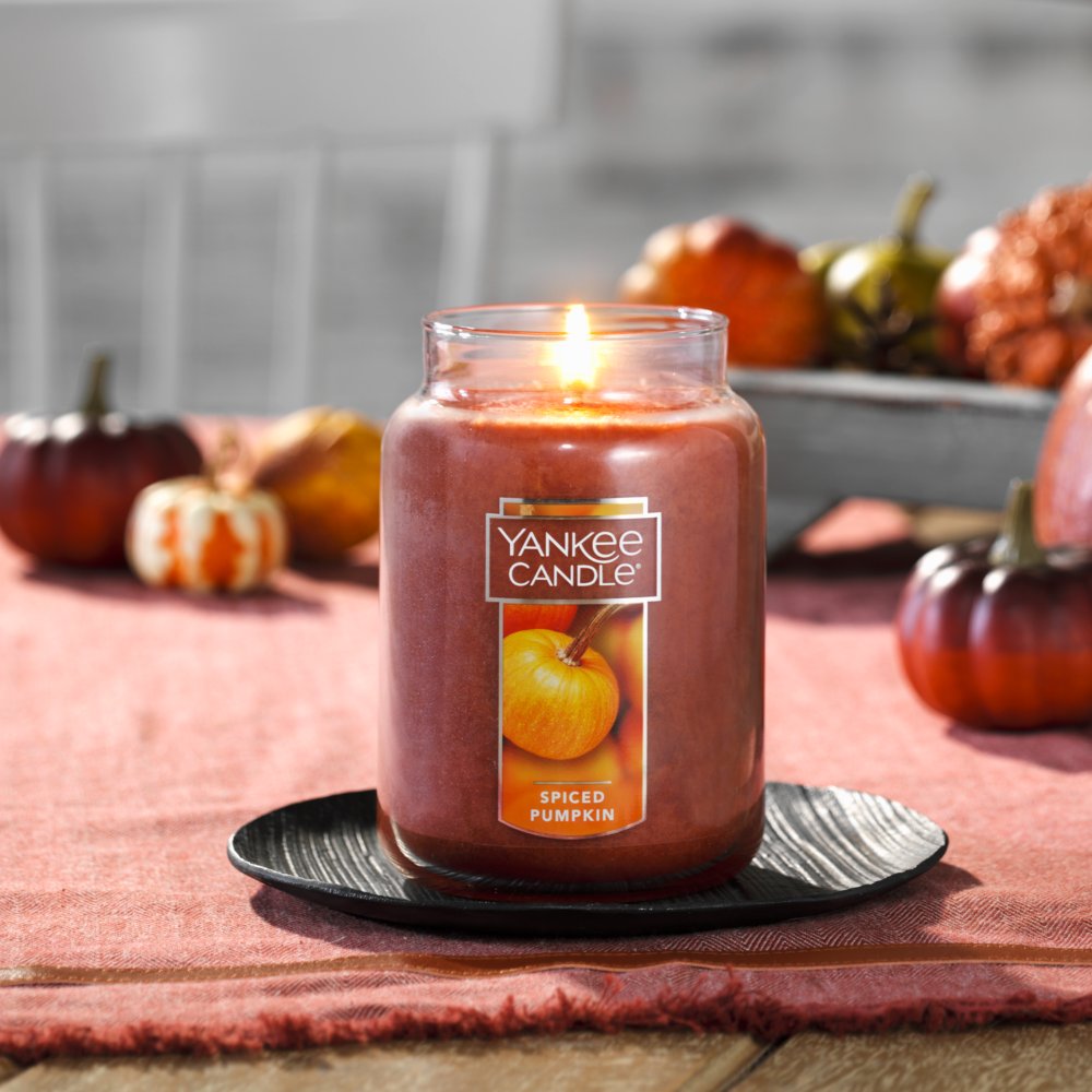NEW SHIPS FREE Yankee Candle Spiced Pumpkin Classic Large 22oz Jar Candle 