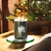 evergreen scented large 2 wick tumbler candle on table image number 3