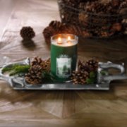 evergreen mist large two wick tumbler candle on tray image number 5