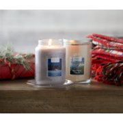 alpine morning tumbler candle with candlelit jar candle on tray image number 2