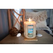 sun and sand brown jar candles on table with shell image number 5