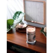 amber and sandalwood signature large tumbler candle on desk image number 4