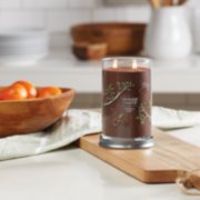 praline and birch signature large tumbler candle on table image number 4