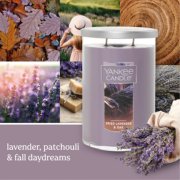 dried lavender and oak medium perfect pillar candles banner image number 2