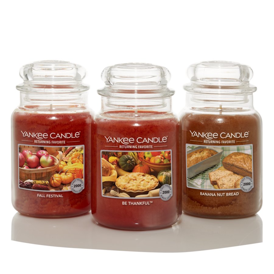 fall festival and be thankful and banana nut bread large jar candles