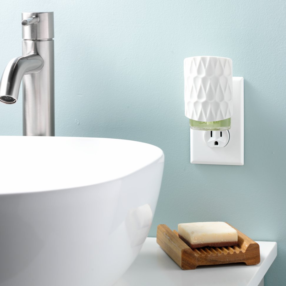 organic pattern scentplug diffuser plugged into outlet
