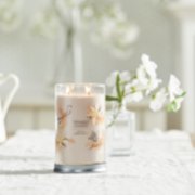 vanilla creme brulee signature large tumbler candle on table image number 4