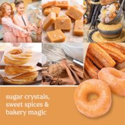 photo collage with baked goods and text that reads sugar crystals, sweet spices and bakery magic image number 2