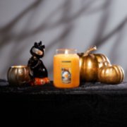 spooky spider cider original large jar candle with halloween accents image number 4