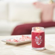 cherries on snow signature large jar candle on table image number 6