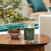 balsam and cedar signature large jar candle on table image number 6