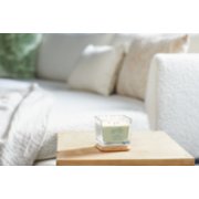 well living collection optimistic lotus blossom and aloe medium square candle on table image number 3