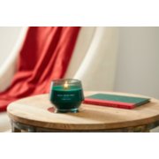 magical frosted forest studio collection jar candle on wooden accent table image number 3