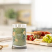 sage and citrus signature large tumbler candle on table image number 6