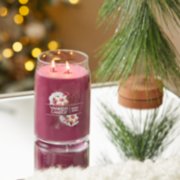 merry berry signature large jar candle on table image number 4