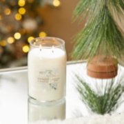 sparkling snow signature large jar candle on table image number 3