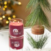 merry berry signature medium jar candle on table image number 4