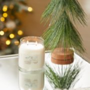 sparkling snow signature medium jar candle on table image number 4