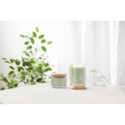 well living collection optimistic lotus blossom and aloe large square candle and small square candle on table image number 3