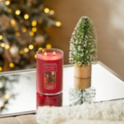 holiday hearth large two wick tumbler candle on table image number 5