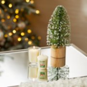 two christmas cookie samplers votive candles, one on table and one in votive candle holder on table image number 5