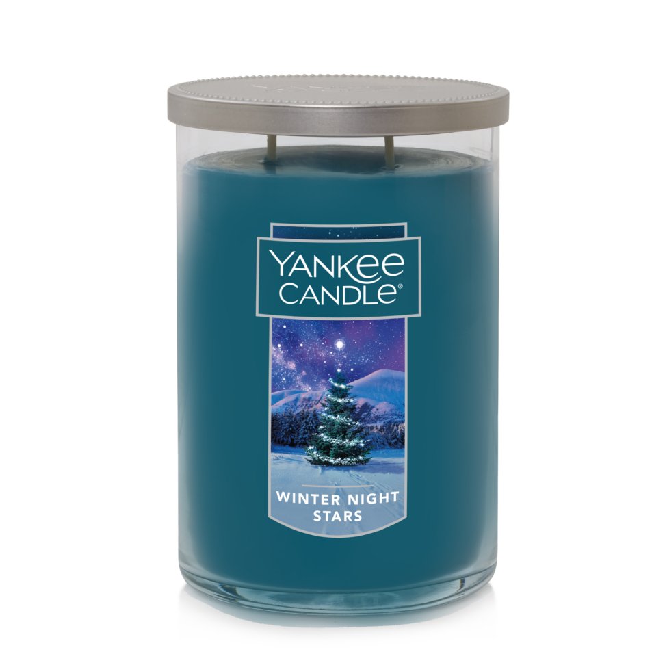 winter night stars large two wick tumbler candle