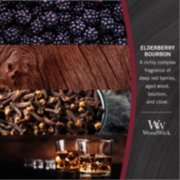 photo collage describing woodwick elderberry bourbon fragrance image number 3
