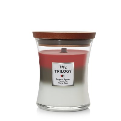 Fruit Temptation **FREE DELIVERY** WOODWICK TRILOGY MEDIUM 12cm SOY WAX CANDLE 