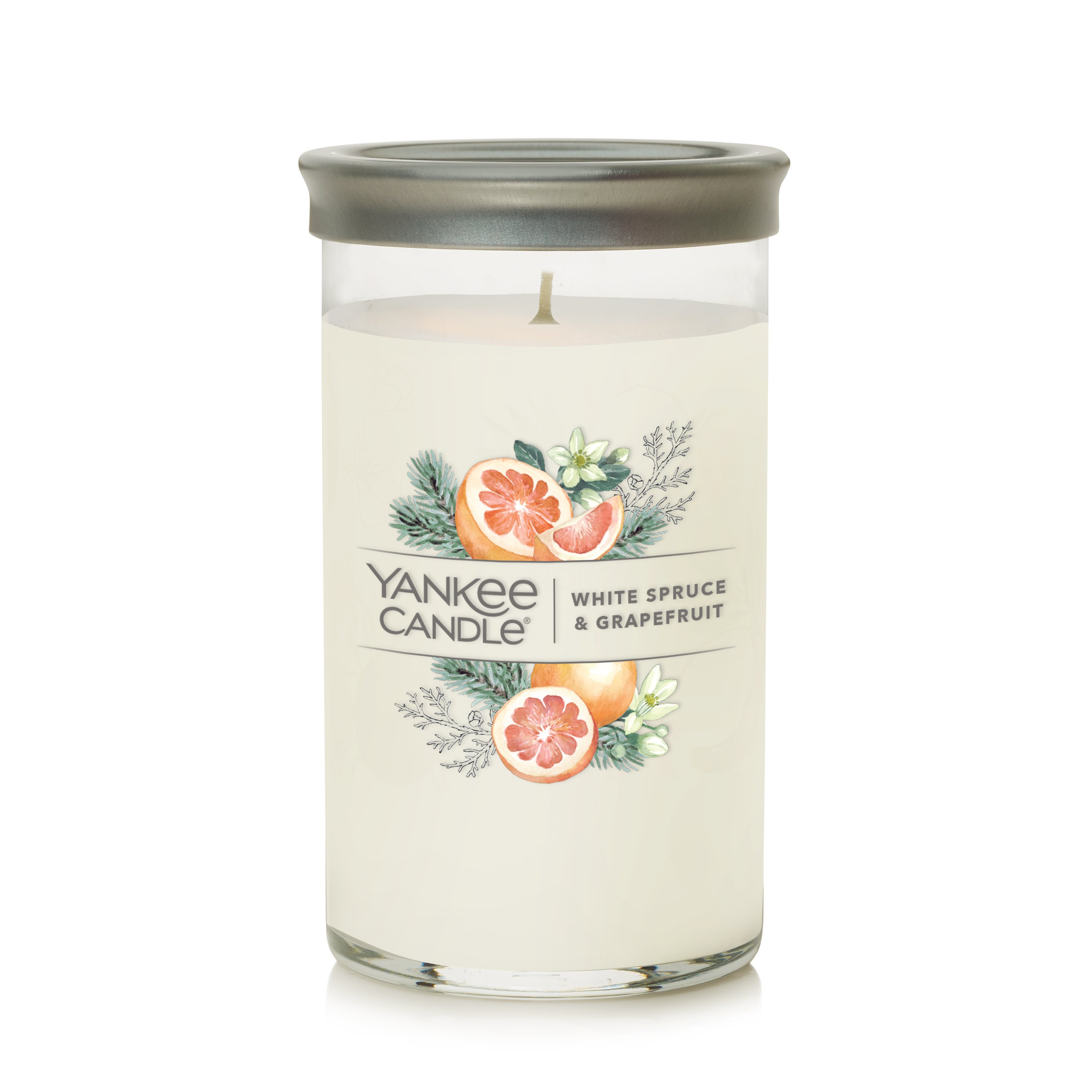 White Spruce & Grapefruit Signature Medium Pillar Candle Signature