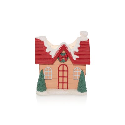 Snow Globe Wonderland Red Roof House