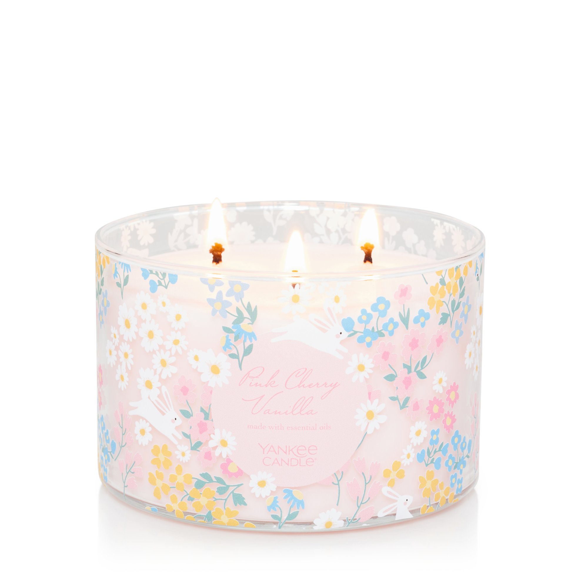 Pink Cherry & Vanilla Candela Media Yankee Candle